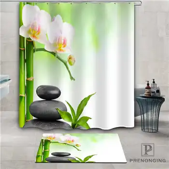 

Custom Beautiful Zen Stone (1) Waterproof Shower Curtain Doormat Home Bath Bathroom Polyester Fabric Multi Sizes#2019-1-05-32