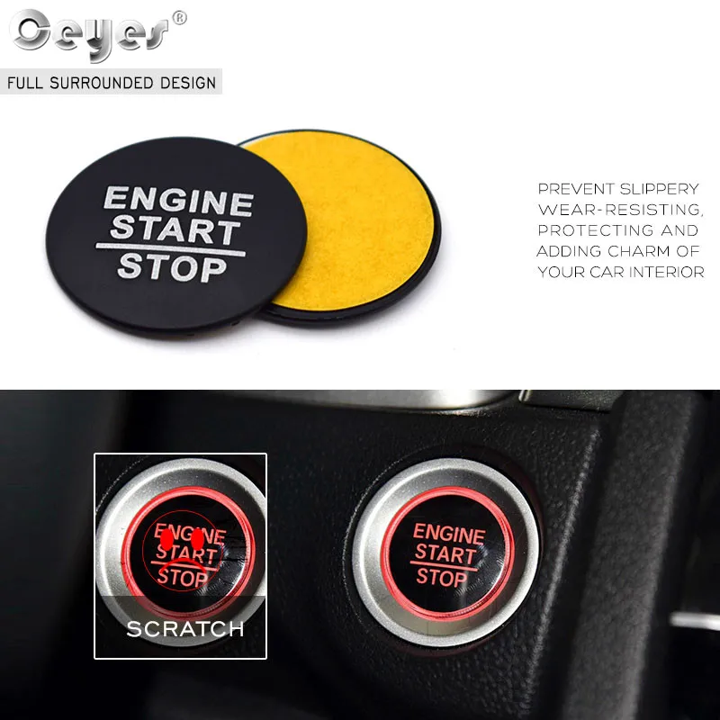 Car Start Engine Button Key Ring for CIVIC1 (4)