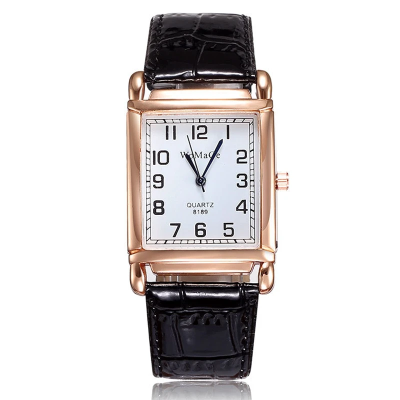 

4 Colors Simple Style Brand Watches Women Fashion Square Case PU Leather Quartz Watch Lady Dress Wristwatch Reloj Mujer Clock