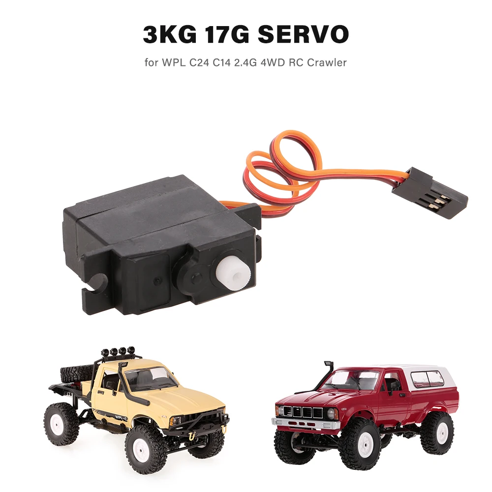 

RC Cars 3KG 17g Servo for WPL C24 C14 2.4G 4WD RC Crawler RC Car parts