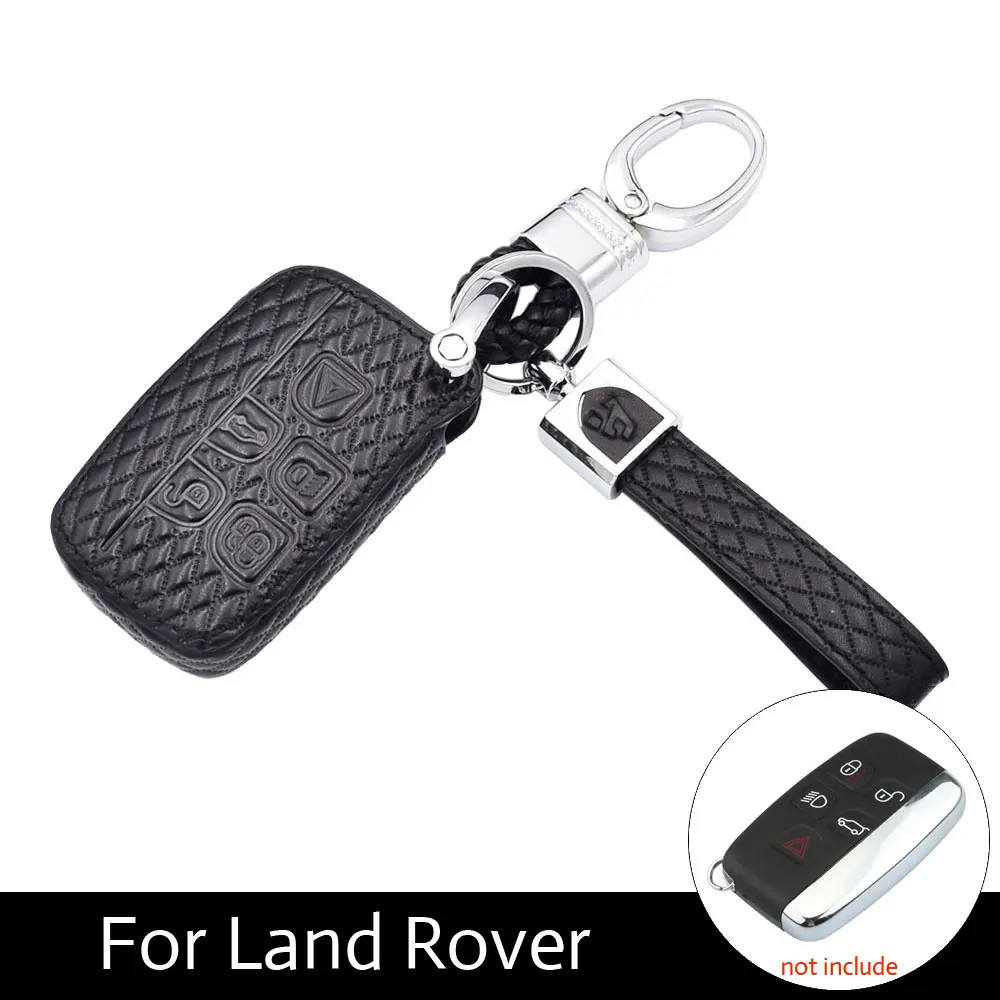 ATOBABI Genuine Leather Microfiber Leather Key Fob Cases For Jaguar Land Rover Ranger Rover Sport Evoque Freelander 2 Discovery