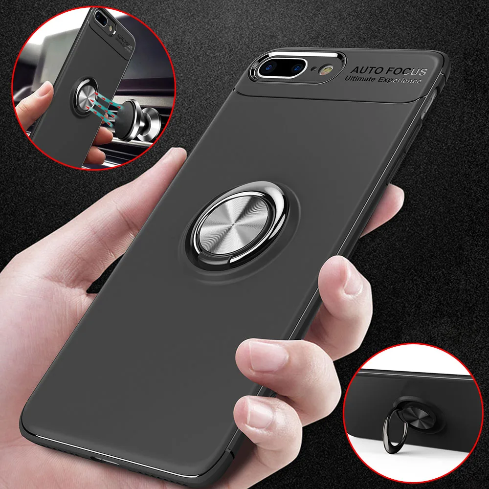 

360 Rotating Metal Magnetic Silicone Case For iPhone11 Pro MAX XS Max XR X 8 7 6S 6 Plus 5S Luxury Magnet Holder TPU Cover Coque