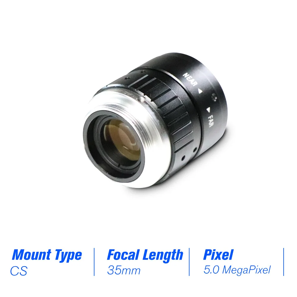 

35mm Lens F1.8 CS Mount 5.0 MegaPixel 17.5 Degree Lens Infrared Night Vision For CCTV Security Camera Industrial lens