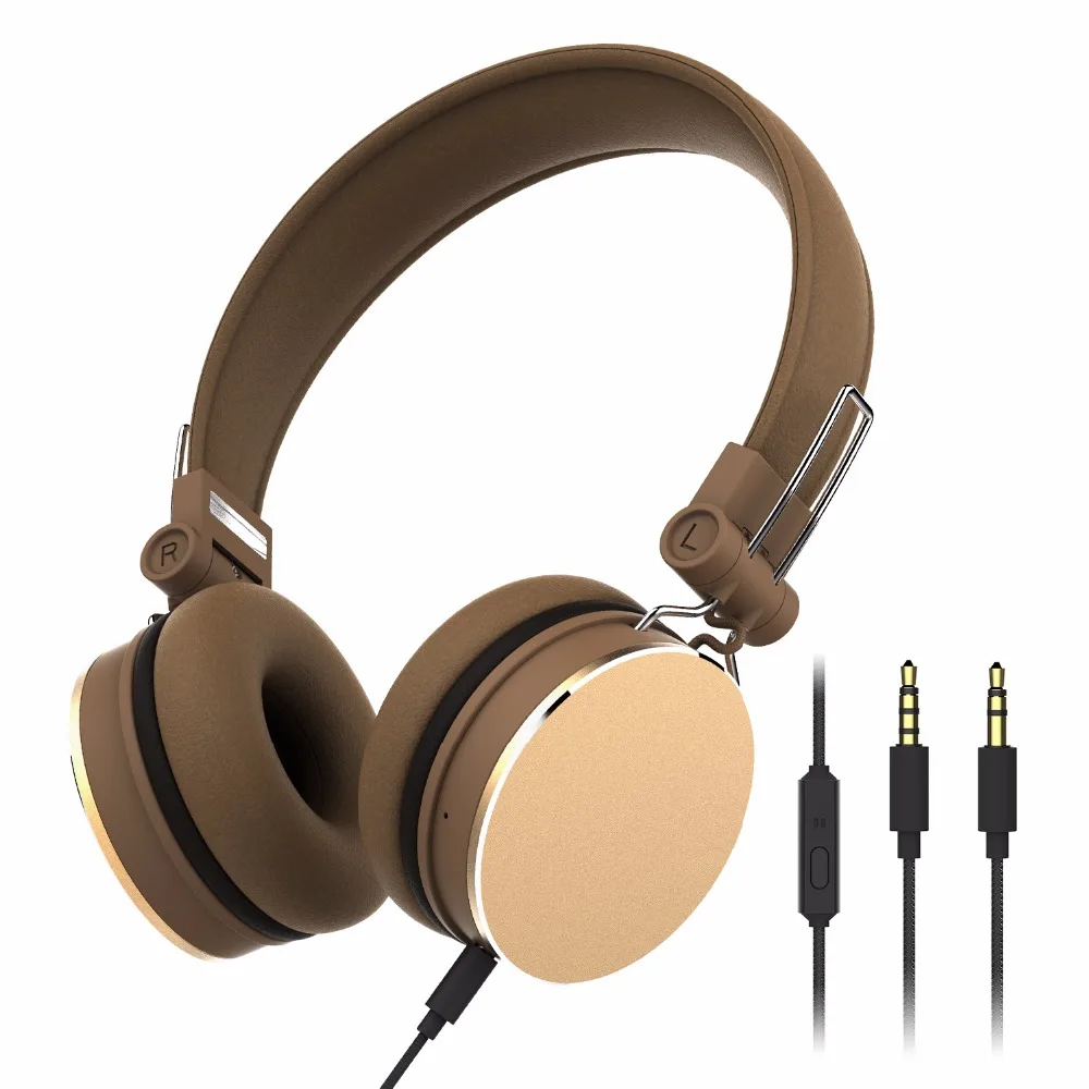 On Ear Headphones Wired Music Lightweight and Foldable Bass Headset