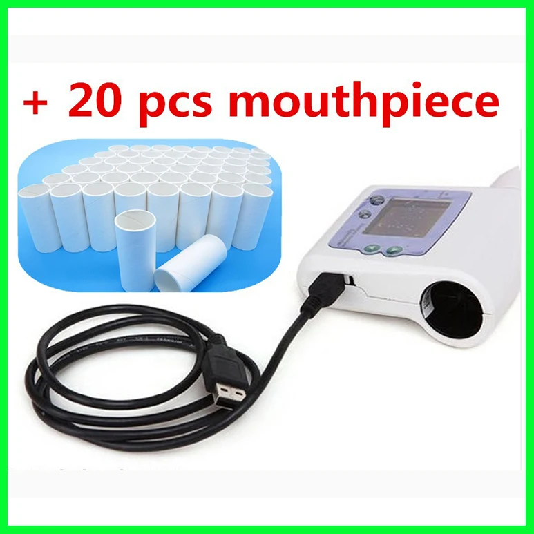 20 disposable mouthpiece + SP10 Electronic Digital Spirometer Machine