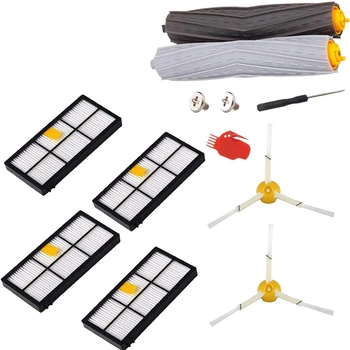 

Replenishment Kit For Irobot Roomba 800 900 Series, 9 Pcs Vacuum Replacement Parts With 4 Hepa Filters 2 Side Brushes 1 Set De