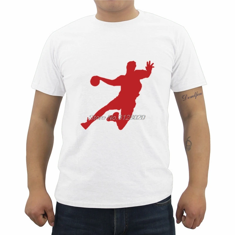 Handball Jump Men Short Sleeve T-Shirts