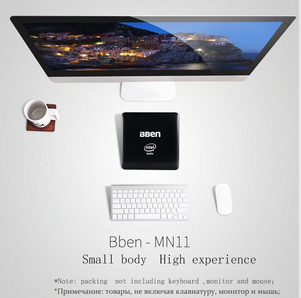 Bben MN11 windows 10 ОС Atom Cherry Trail X5 Z8350 вычислить ТВ Box игрока 2 ГБ/32 ГБ 4 ГБ/64 ГБ Wi-Fi мини-ПК компьютер Черный