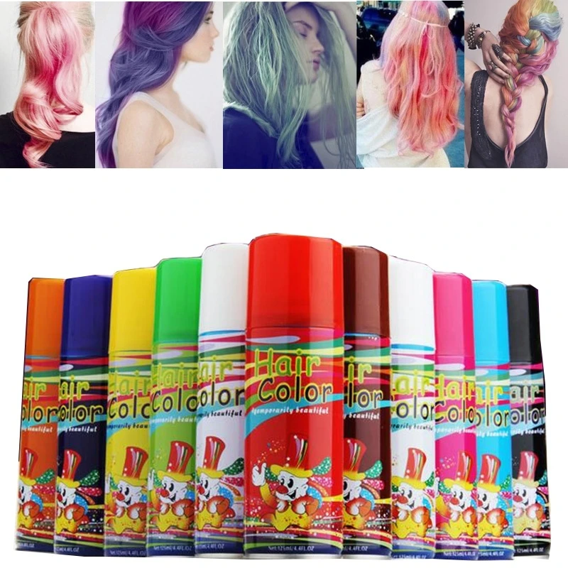 色ヘアスプレー仮設色染料非毒性毛ミックスカラー染色サロンスティック Salon Loop Salon Receptionstick Auto Aliexpress