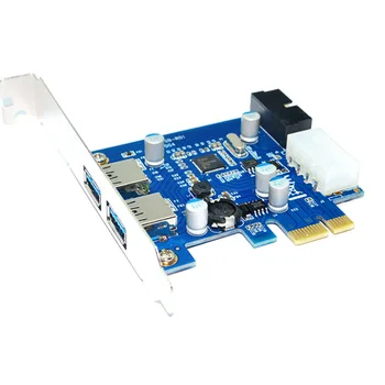 

USB3.0 Expansion Card Adapter Card Front 20PIN/19 pin NEC 4 Ports upD720201 Large 4P Interface Power Connector for Desktops PC