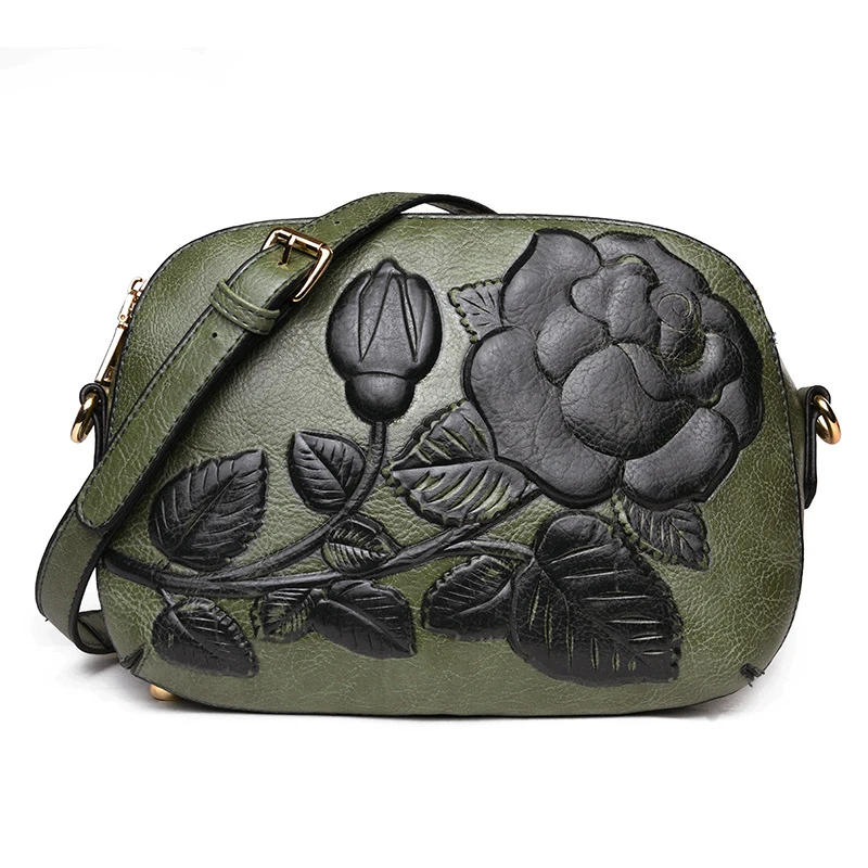 

2018 Floral Shoulder bag Ethnic Style Women Messenger Bags High Quality PU Leather Large Capacity Ladies Small Bags Hot Sale New