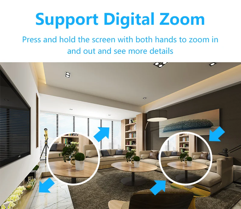  INQMEGA 5X Zoom PTZ IP Camara 1080P Outdoor Wifi Security Camera IR 60m Two Way Audio Network CCTV 
