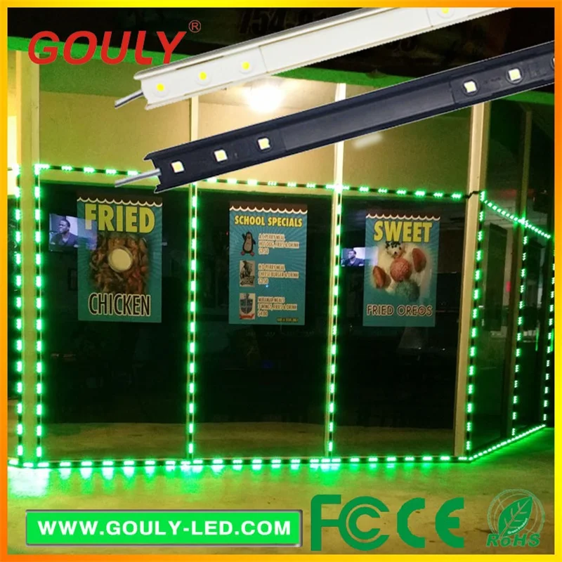 100meters Storefront led window light White/Red/Green/Blue emiting ...