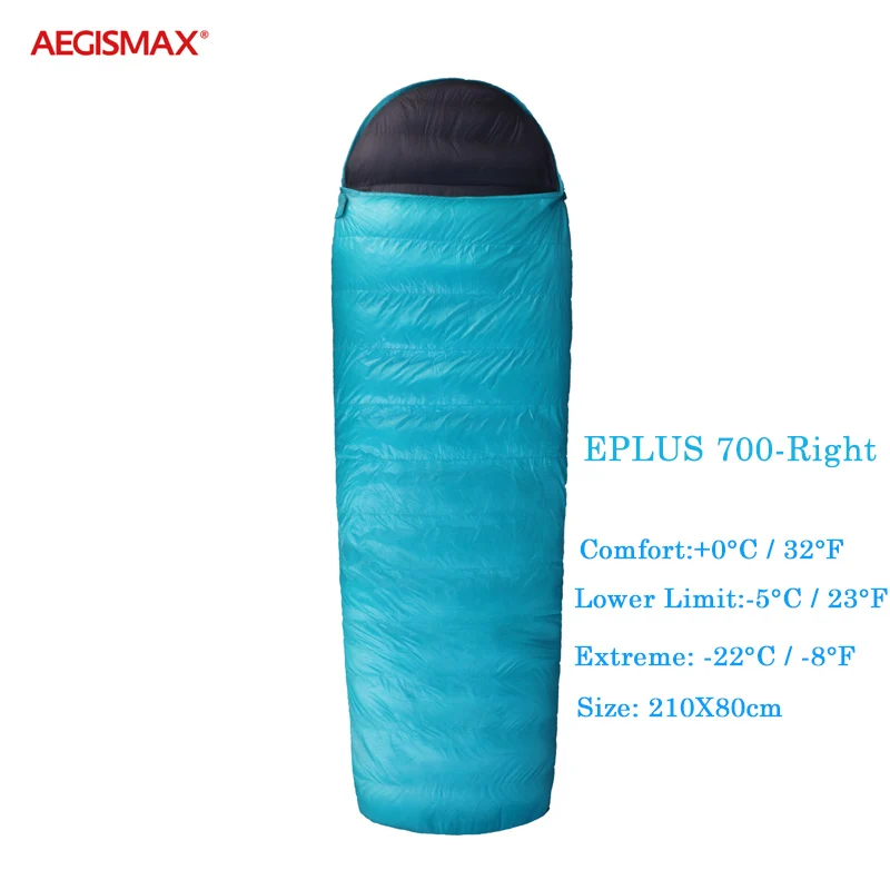 AEGISMAX EPLUS700 95% гусиный пух конверт спальный мешок трехсезонный Открытый Кемпинг сплайсинга двойной спальный мешок 800FP - Цвет: EPLUS700-Right