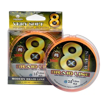 

Modern Brand Wear-resistant Braided Fishing Line 100M Super Strong Japan PE Multifilament Fishing Rope 8 Strands Braided Wires