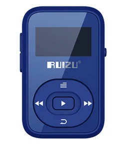 RUIZU X26 Спортивный Bluetooth MP3 музыкальный плеер рекордер FM радио Supprot SD карта клип Bluetooth MP3 плеер 8 Гб ruizx02 ruizux06 - Цвет: Синий