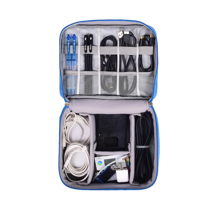 Дорожный органайзер для кабеля, сумка для USB, для зарядки данных, для цифрового хранения, водонепроницаемый, портативный, электронный, на молнии, сумка, органайзер для телефона, чехол