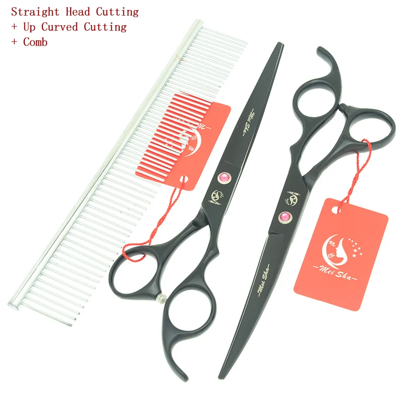 Meisha 7.0" Pet Cutting Scissors 18Teeth Thinning Shears Dog Hair Trimming for Groomer Japan 440c Clipper Pet Accessories HB0156 - Цвет: HB0159 and HB0162