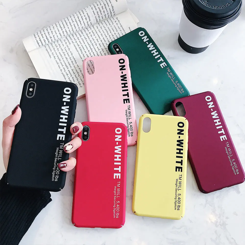 

KISSCASE Candy Color Phone Case For iPhone X CASE 5 5S 6 6S 7 8 Plus X XS MAX XR Ultra thin Hard PC Back Cover Letter Funda Capa