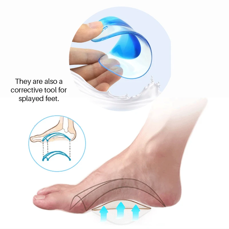 PUTIMI стелька от плоскостопия силиконовые подушечки для стоп супинатора ортопедические стельки гелевые подушечки для ухода за ногами инструмент вставки пяток облегчение боли