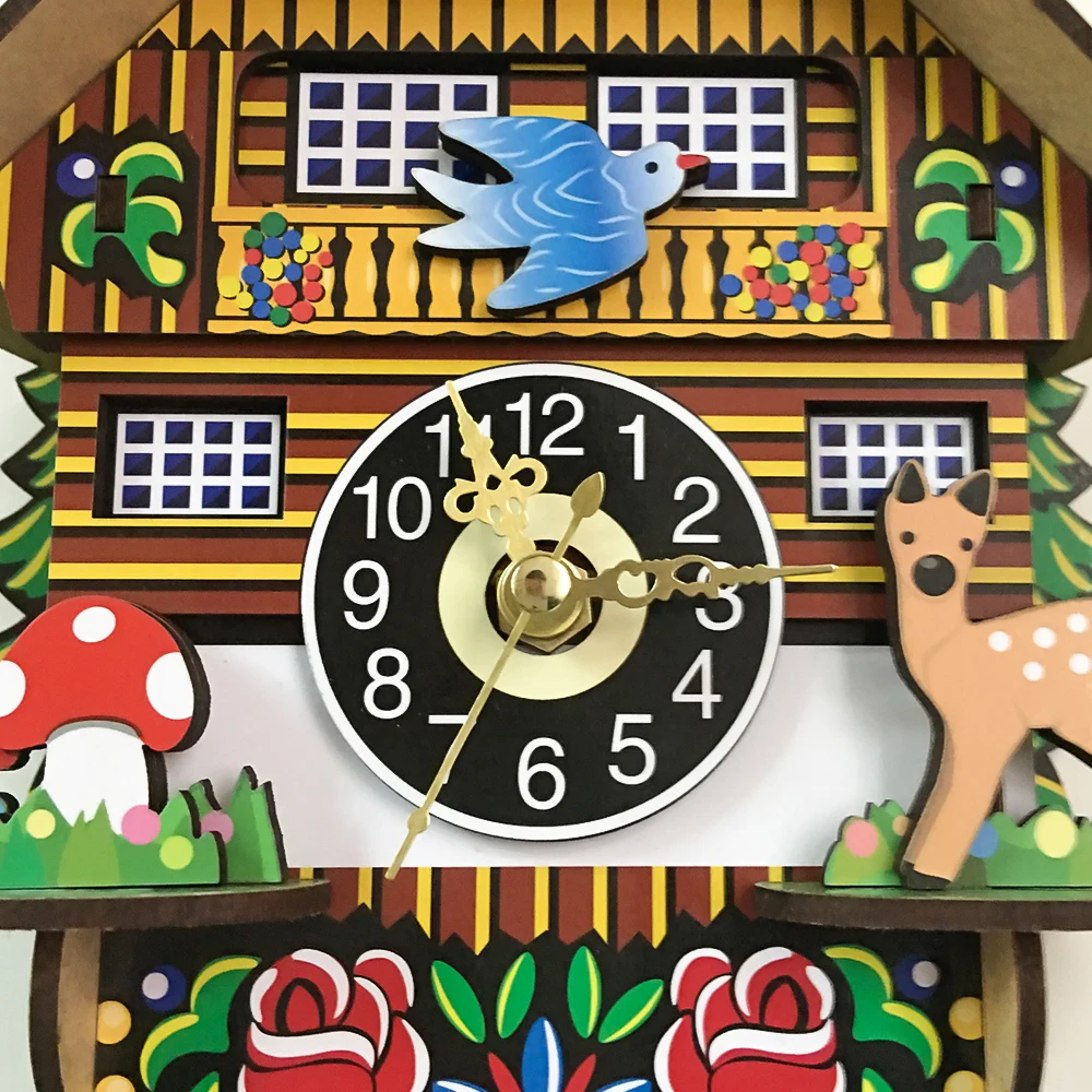 3D деревянные настенные часы с кукушкой качающийся маятник традиционная деревянная подвесная ремесла, украшения для дома, ресторана Гостиная