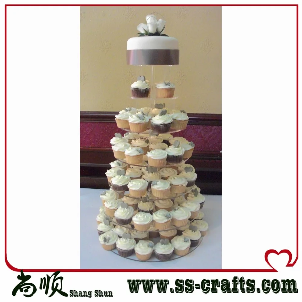 Free Shipping 7 Tier Diy Acrylic Wedding Cake Stand Organic Glass