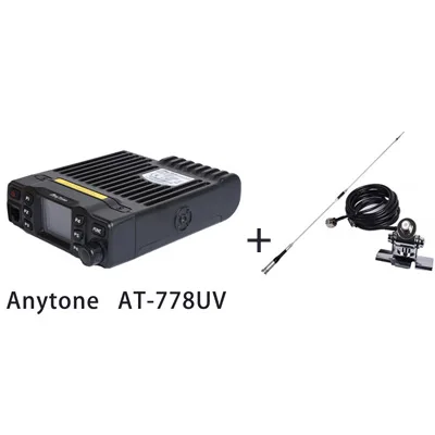 Anytone AT-778UV, автомобильная радиостанция, рация, портативная рация для автомобиля, px comunicador, 10 км, Интерком, колонки 778 - Цвет: with antenna