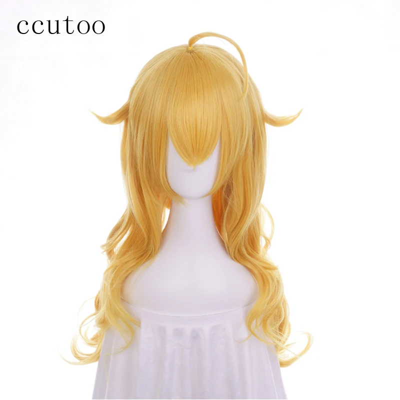 

ccutoo 70cm RWBY Yang Xiao Long Ember Celica Golden Ruby's Older Half-sister Synthetic Wavy Hair Cosplay Wig Heat Resistance