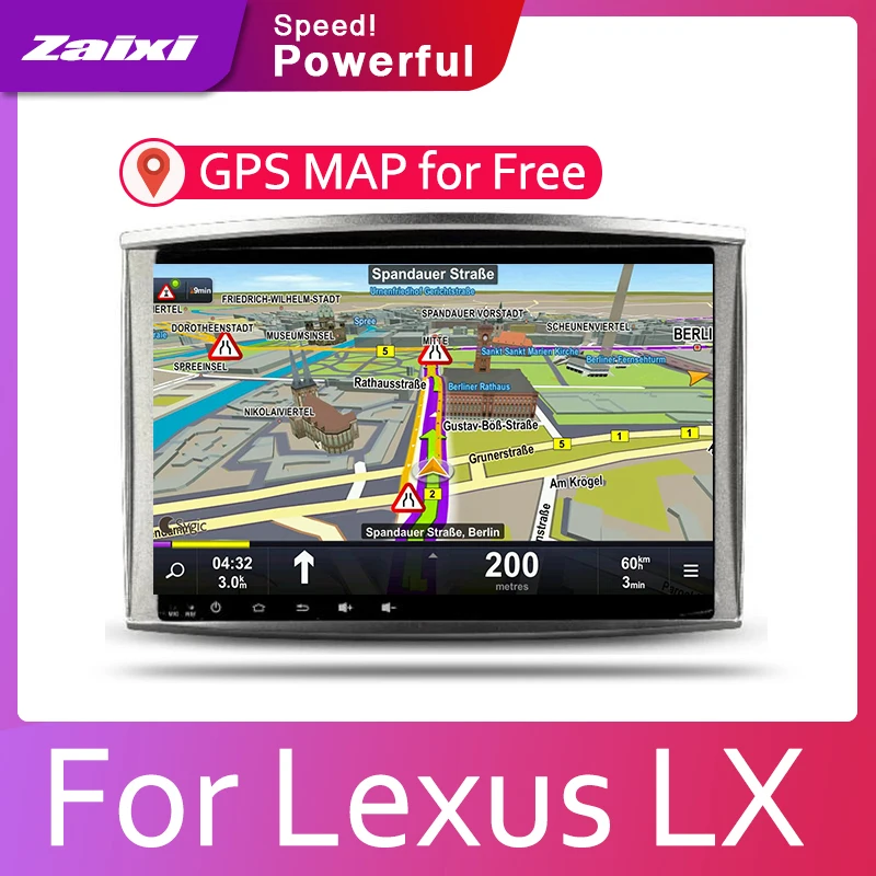 ZaiXi Android 2 Din Автомобильный Радио Мультимедиа Видео плеер Авто Стерео gps карта для Lexus LX 470 2002~ 2007 медиа Navi навигация