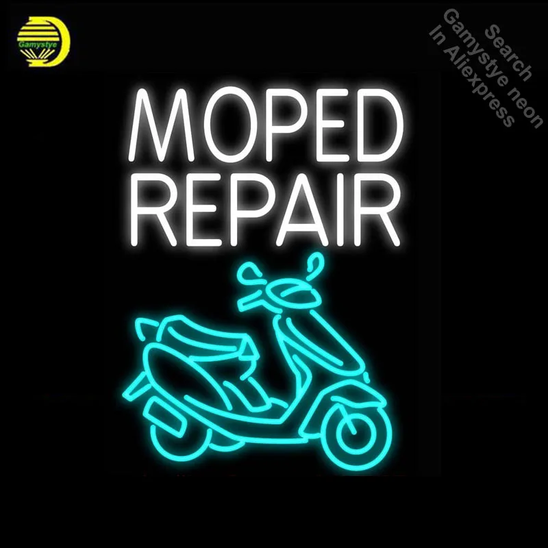 Neon Sign Moped Repair Motor Handmade Neon Signs Glass Tube Neon Lights
