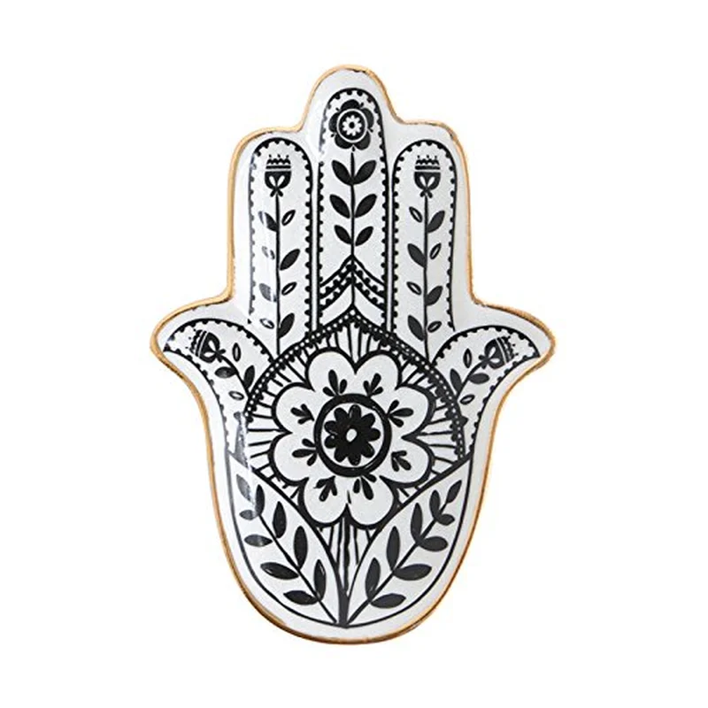 Europe Ceramic Jewelry Dish Trinket Hand Small Tray Trinket Dish Hand Small Jewelry Tray