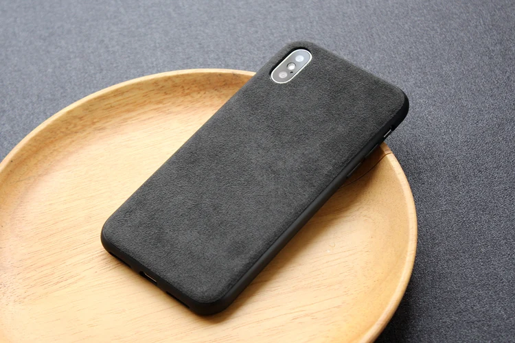 Case for iPhone X XS Max XR 11 Pro MAX Italian Suede Like Fabric Downy Leather Cover Luxury Phone Housing Coque Hundas Shell iphone 7 plus case