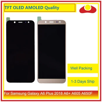 

10Pcs/lot For Samsung Galaxy A6 Plus 2018 A605 A6+ LCD Display With Touch Screen Digitizer Panel Monitor Assembly Complete