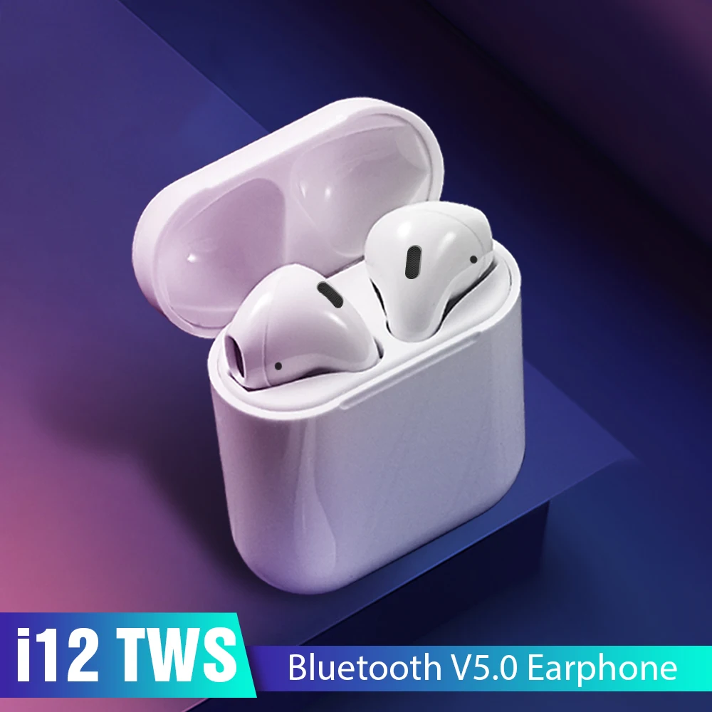 

Mini i12 TWS Bluetooth 5.0 Earphone Sports True Wireless Earbuds Touch Earphones Magnetic Charging Box PK i10 i11