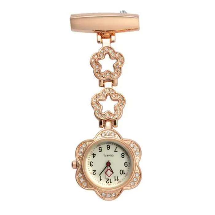 Модные женские карманные часы с клипсой на сердце/пятиконечная звезда кулон Висячие кварцевые часы для медицинского доктора медсестры