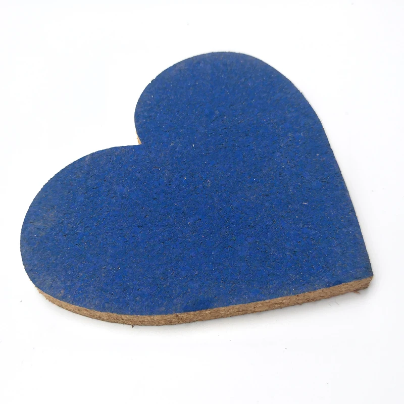 4pcs/set Heart Sharp Blue Cork Wood Message Board Phellem Cork Wooden Bulletin Board Single Soft Wood Wall with Sticker