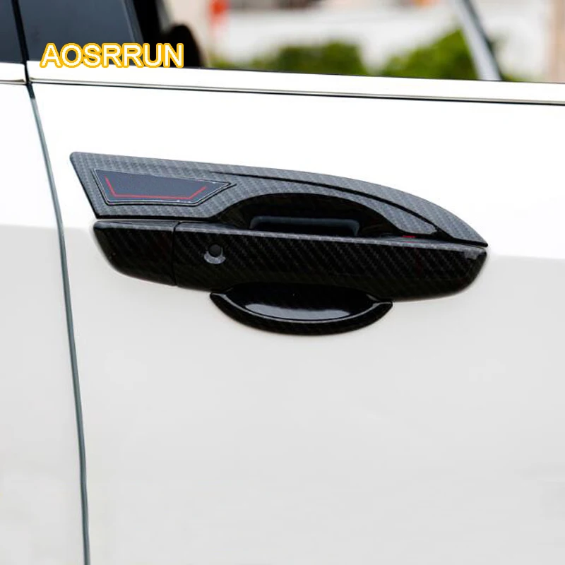 

AOSRRUN Carbon fiber outside the door bowl with the door handle Cover Car accessories For Honda Civic 10th 2016 2017 car styling