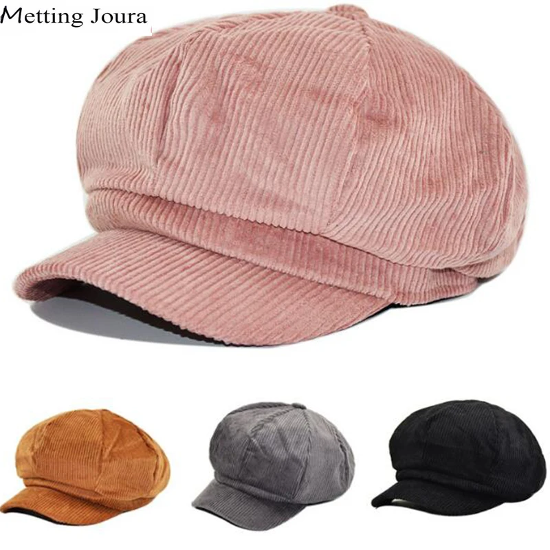 corduroy newsboy cap