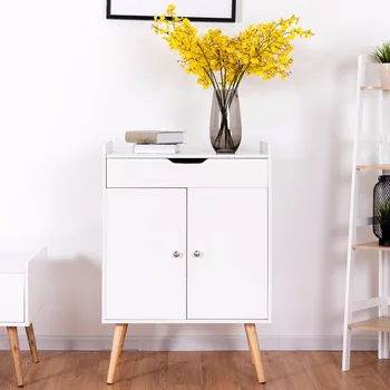 

Giantex Two Door Buffet Sideboard Storage Cabinet Console Cabinet Table Sever Display Living Room Furniture HW57470