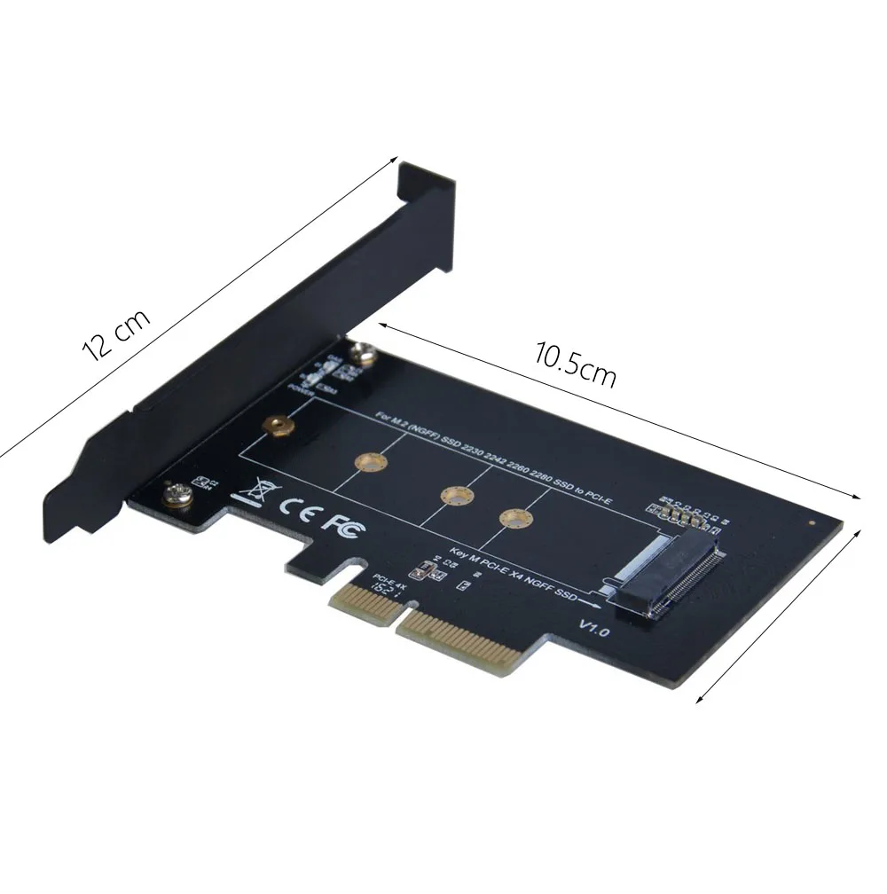 M.2 NGFF SSD M ключ NVME PCIe 3,0x4 карты адаптер Поддержка M.2 PCIe 2280,2260, 2242,2230