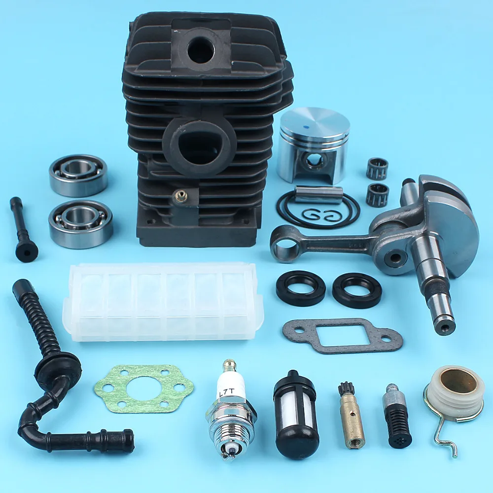 42.5mm Cylinder Piston Crankshaft Bearings Oil Pump Kit For STIHL MS250