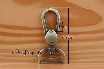 

Lobster Clasps Clips Claw purse hooks Swivel snap hook anti bronze 25mm 4pcs J11