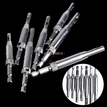 7Pcs Drill Bit Self Centering Door Window Hinge Twist Wood Drill Bit Hole Puncher New