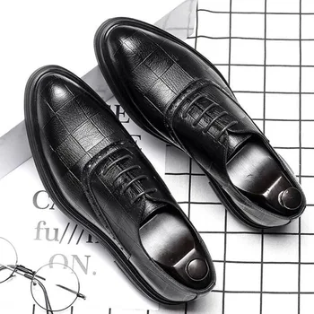 

Fashion New Mens Oxfords Bussiness Dress Shoes Lace Up Brogue Shoes Man men0040