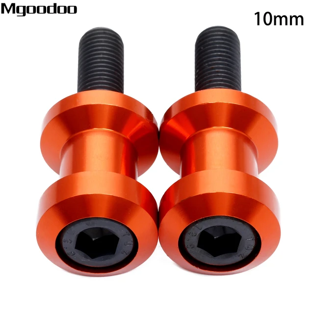 CNC Aluminium Motorcycle Swingarm Spools Sliders 10mm mount hole For