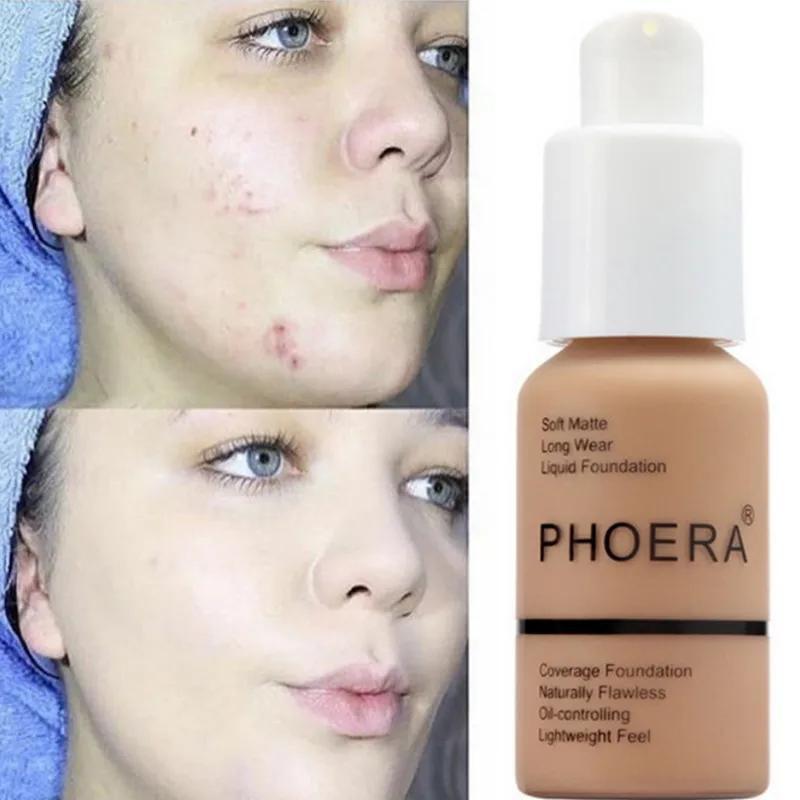 PHOERA Soft Matte Long Wear Foundation Liquid Face Makeup Coverage Naturally Oil-controlling Lightfeel Cream |
