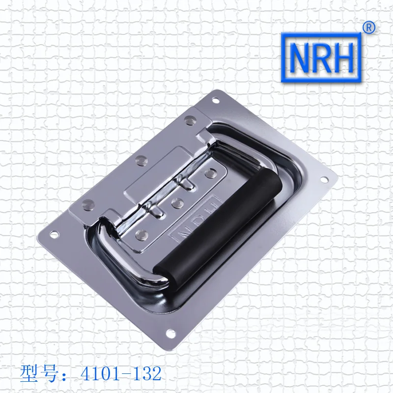 

NRH4101-132 air box handle Cover ring handle Spring handle Chrome plated iron Wrapped in rubber