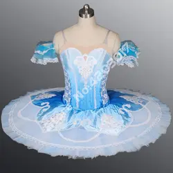 Взрослый синий профессиональные балетные пачки Классическая сценическое балетное платье танцевальная одежда для девушек для