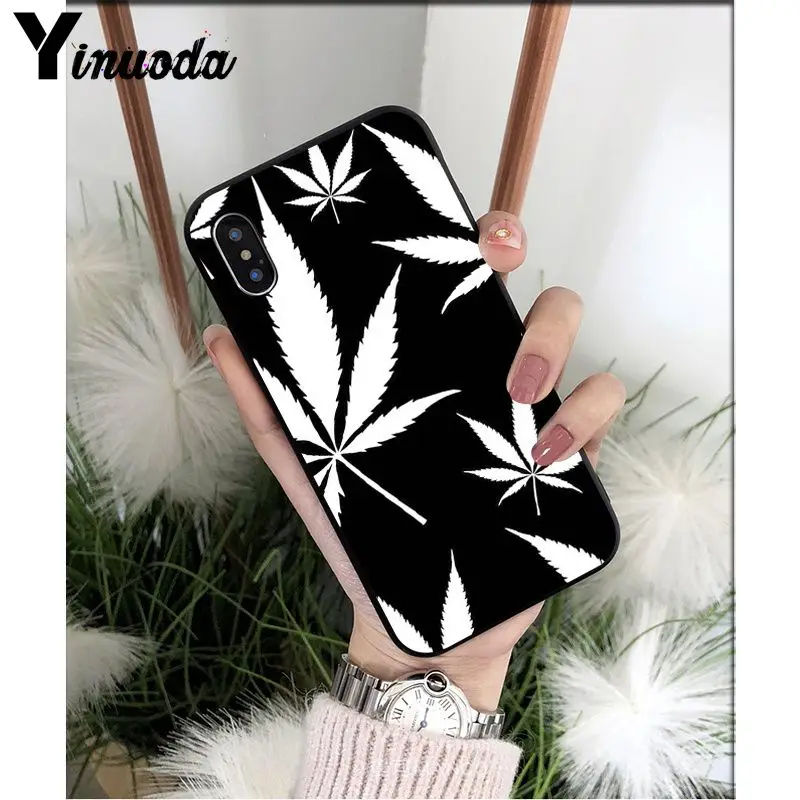 Yinuoda Art High Weed Pictures черный ТПУ чехол для телефона чехол для iPhone X XS MAX 6 6S 7 7plus 8 8Plus 5 5S XR