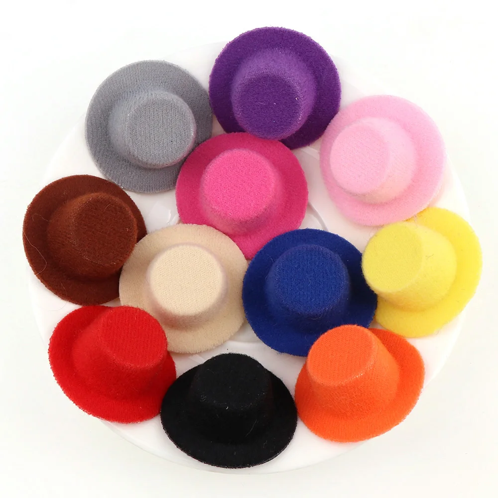 10pcs Mix Color Felt Christmas hat Balls Flocking Ball Wool Balls For Diy 15*23*3mm Garland Home Decoration Wool Ball wool felt balls wool felt accessories